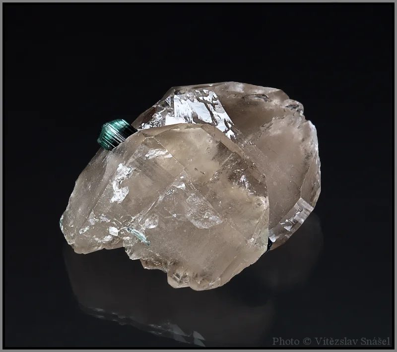Mineral photo of Elbaite (var. verdelite), Quartz from locality Shengus, Haramosh Mts., Skardu District, Gilgit-Baltistan, Pakistan