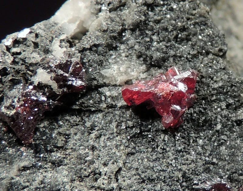 Mineral photo of Proustite from locality Imiter, Morocco