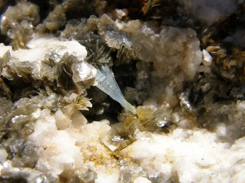 Albite, Beryl (var. aquamarine), Muscovite
