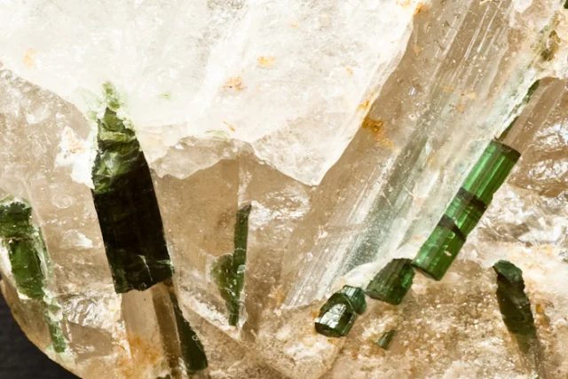 Mineral photo of Elbaite (var. verdelite) from locality Peters Mine, Usakos, Namibia
