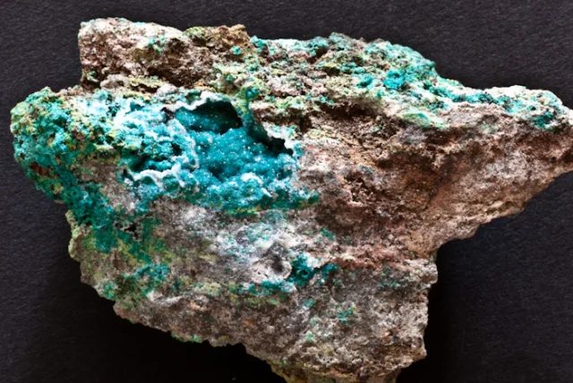 Mineral photo of Rosasite from locality Tsumeb, Namibia