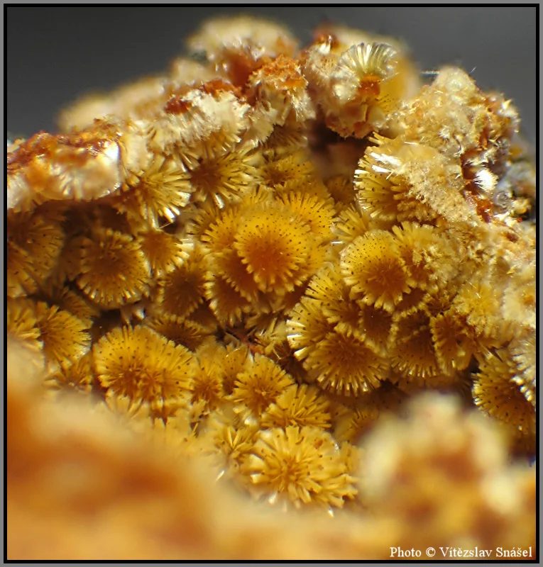 Mineral photo of Cacoxenite from locality La Lande quarry, Brittany, France