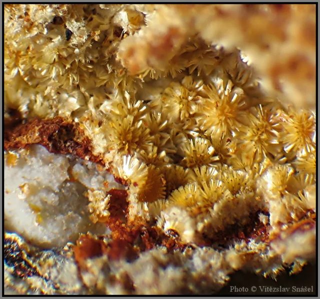 Mineral photo of Cacoxenite from locality La Lande quarry, Brittany, France