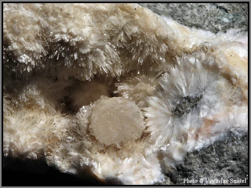 Mineral photo of Natrolite from locality Mariánská skála, Czech Republic