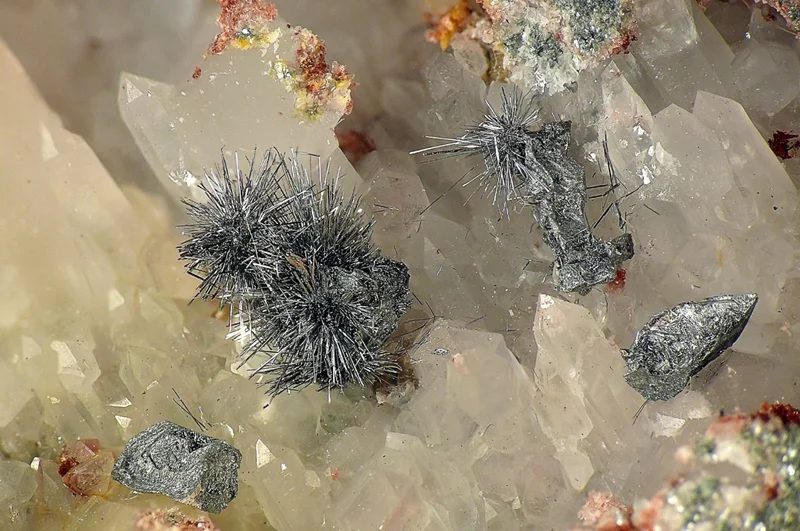 Mineral photo of Bismuthinite from locality Krupka, štola Barbora, Czech Republic