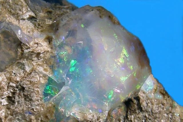 Mineral photo of Opal (var. precious) from locality Dubník, Slovakia