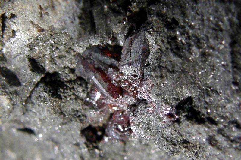 Mineral photo of Proustite from locality Jáchymov, Czech Republic