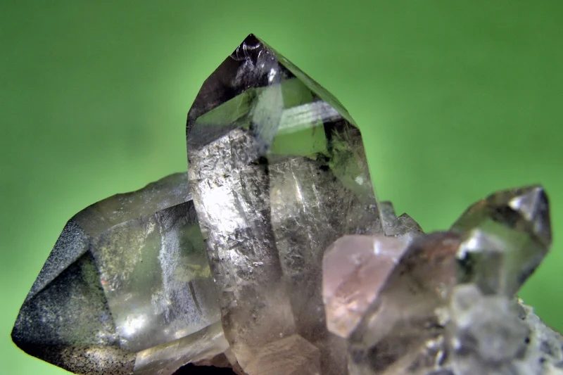 Fluorite, Quartz (var. rock crystal)