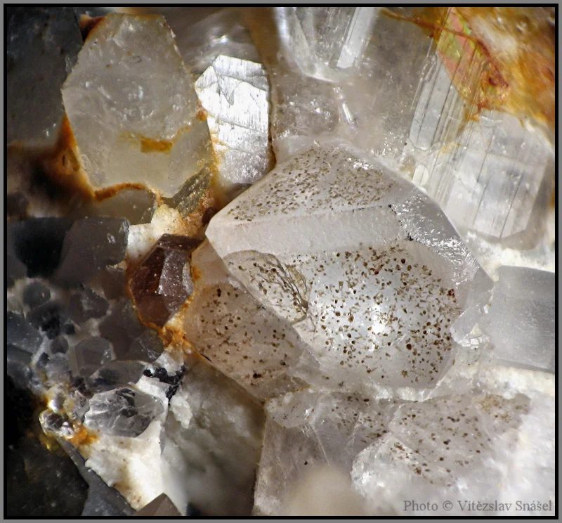 Mineral photo of Quartz, Topaz from locality Krupka, Czech Republic