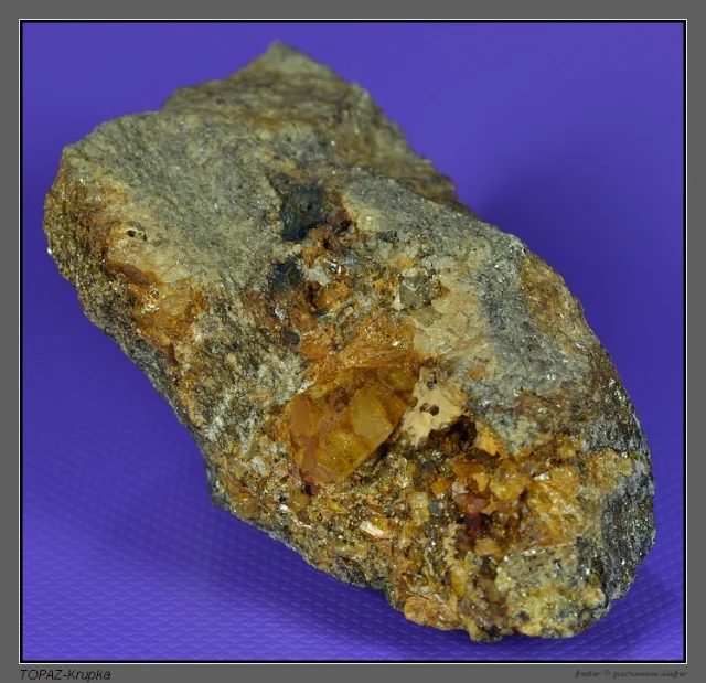 Mineral photo of Topaz from locality Krupka, Czech Republic