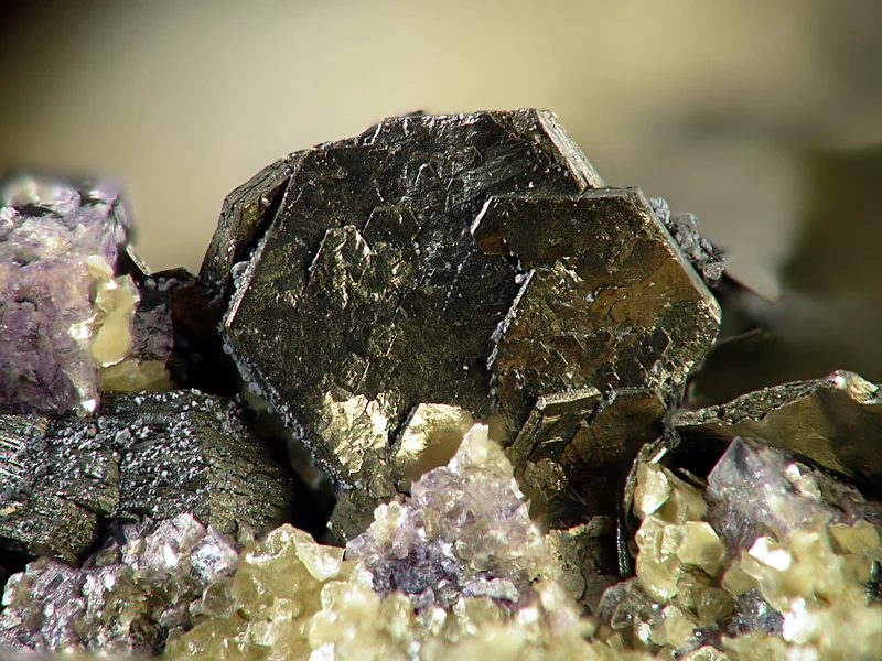 Mineral photo of Pyrhotite from locality Krupka, štola Barbora, Czech Republic