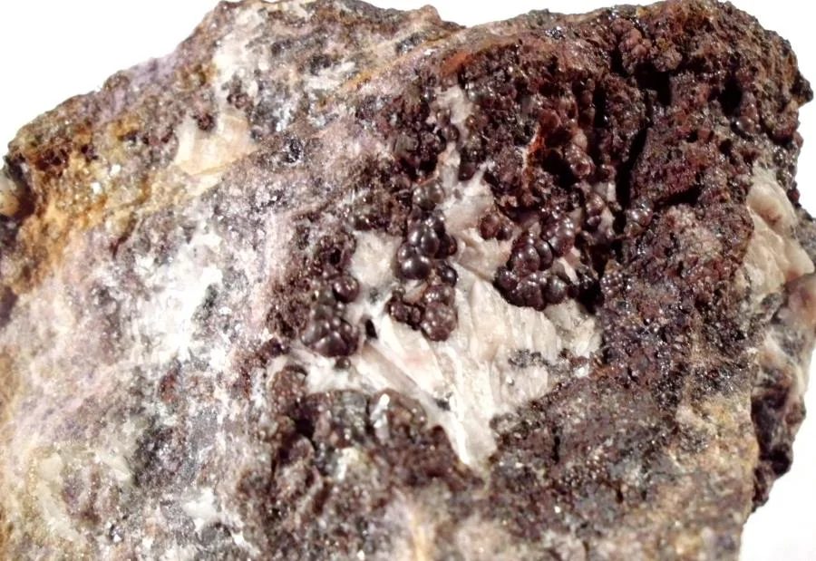 Mineral photo of Baryte, Hematite from locality Chomutov Hradiště, Czech Republic